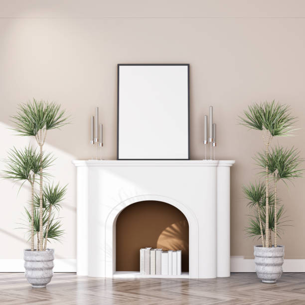 istock Mock up poster frame in modern interior fully furnished rooms 1431918610