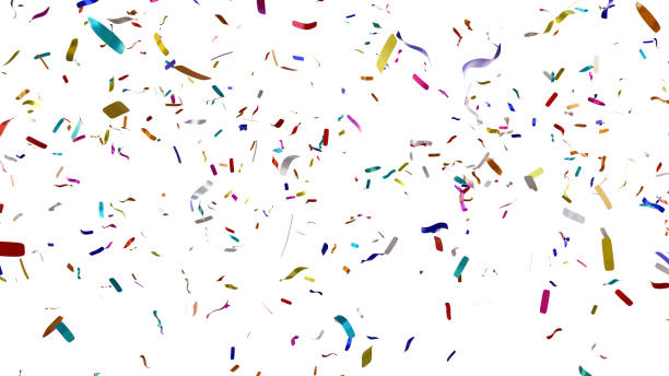 istock Colorful confetti on White Background with Clipping Path 1431918696