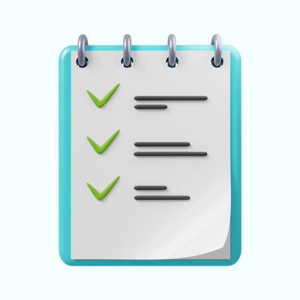istock To-do list icon. Notepad with completed to-do list. 3D rendering 1431919861