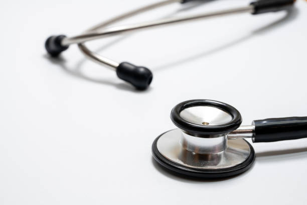 istock Medical stethoscope on white background. 1431921163