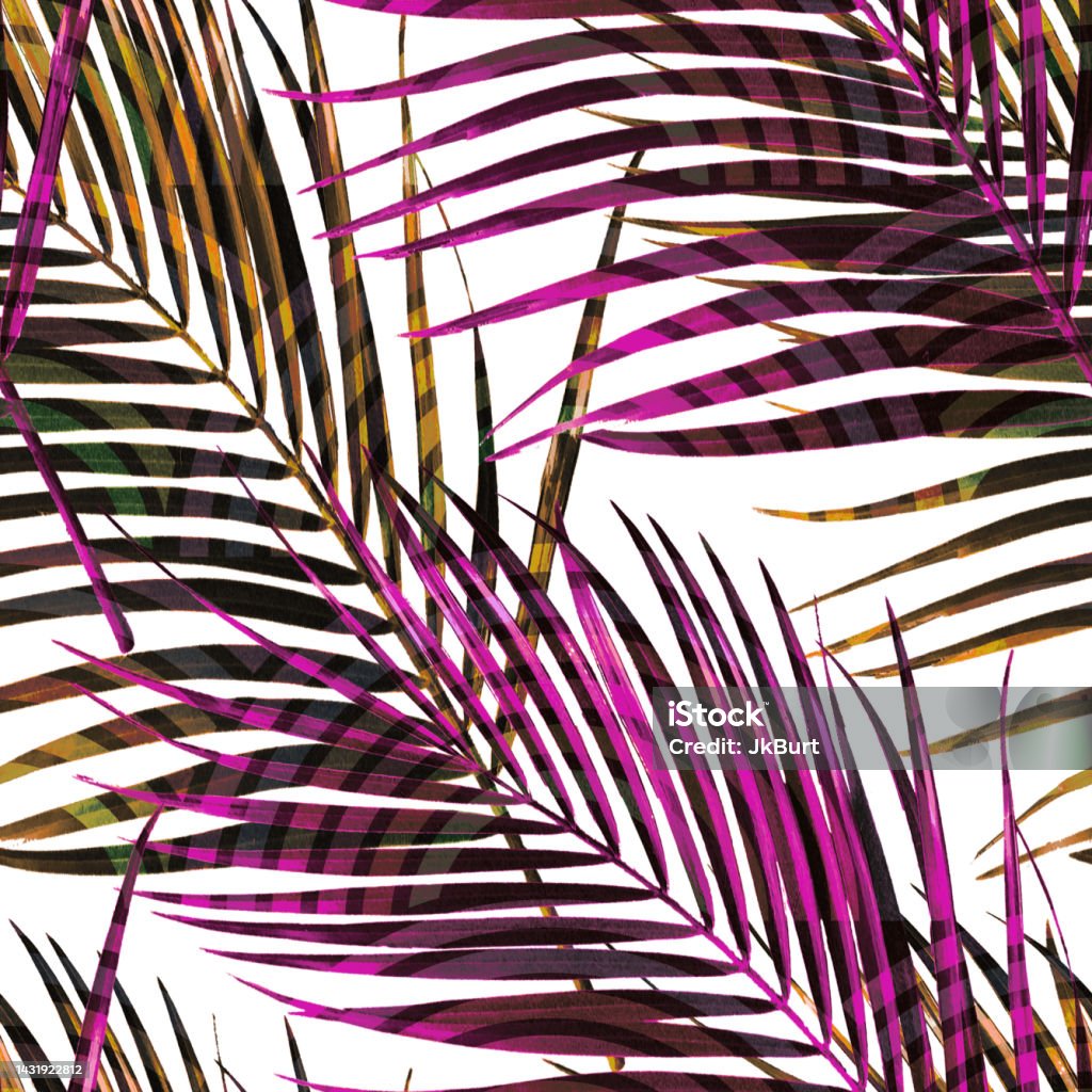 Repeating Pattern Tropical Tropical Palm Repeat Pattern Stock Illustration - Download Image Now ...