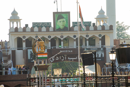 Wagah or Wagha is a village and union council located in the Wahga Zone of, near Lahore City District, Pakistan. The town is famous for the Wagah border ceremony and also serves as a goods transit terminal and a railway station between Pakistan and India.