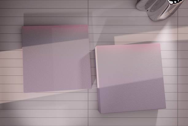 istock Pink and white product background template 1431926582
