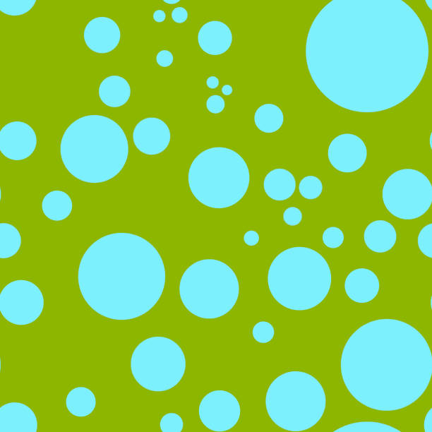 istock Abstract seamless pattern with colorful turquoise different balls on applegreen 1431926999