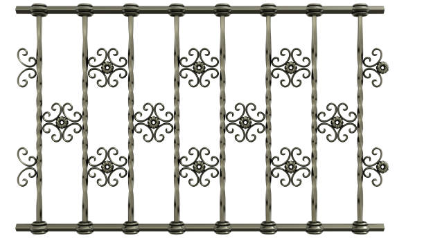 istock Wrought.Metal.Fences on white background with clippping path 1431928121