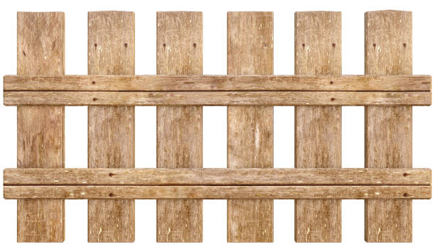 istock Wooden Fences on white background with clippping path 1431928180