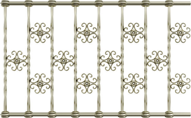 istock Wrought.Metal.Fences on white background with clippping path 1431928215