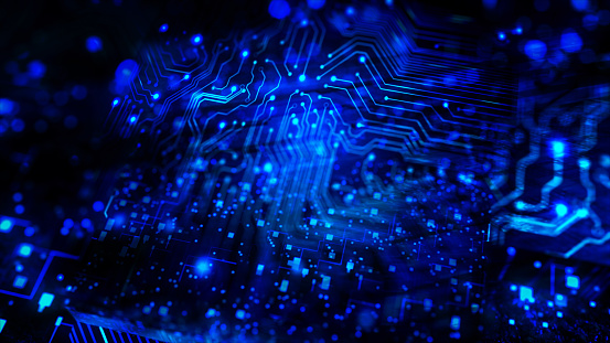 Circuit Board Background - Computer, Data, Technology, Artificial Intelligence
