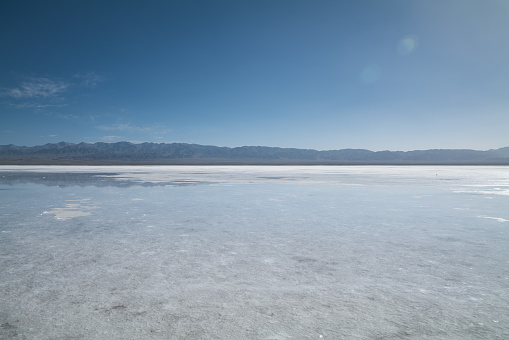 Chaka sait lake in Qinghai Province, China