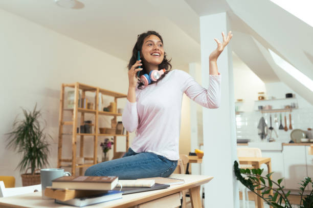 istock Young woman working from home online 1431938984