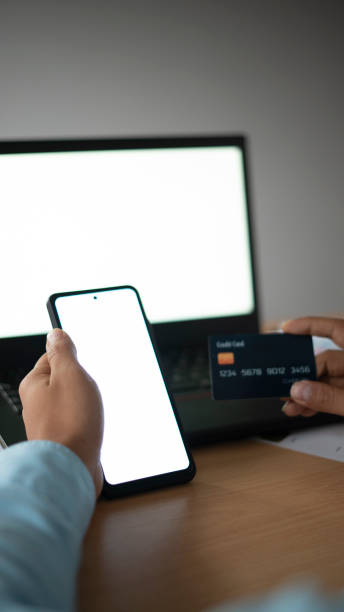 istock Man shopping with credit card 1431939574