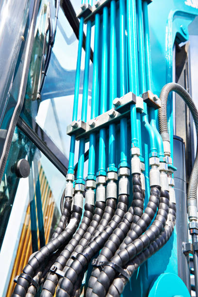 istock Hoses of hydraulic machine 1431941125