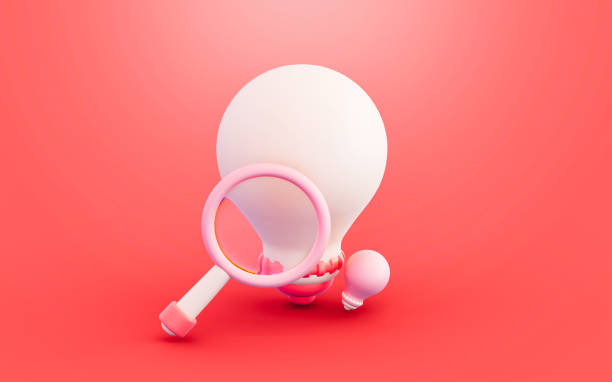 istock lightbulb and magnifying glass symbol for creative idea research finding 1431946700