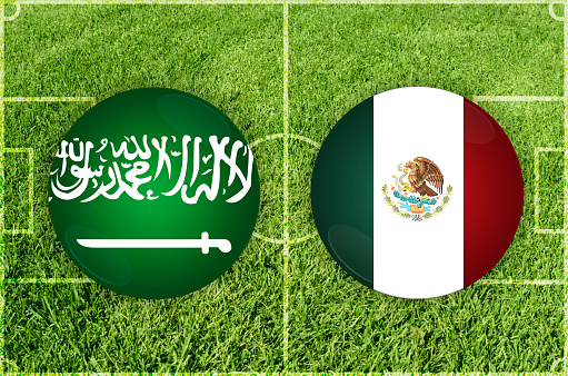 Illustration for Football match Saudi Arabia vs Mexico