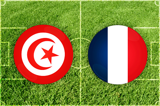 Illustration for Football match Tunisia vs France