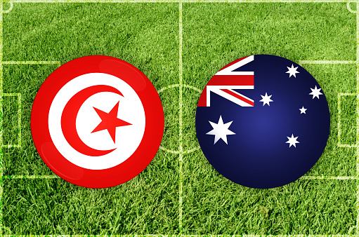 Illustration for Football match Tunisia vs Australia