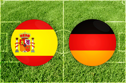 Illustration for Football match Spain vs Germany