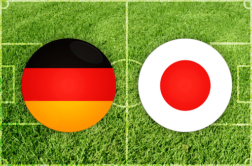 Illustration for Football match Germany vs Japan