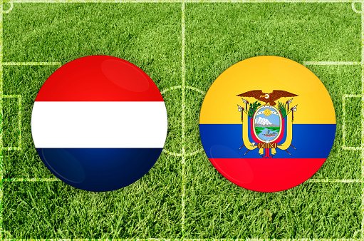 Illustration for Football match Netherlands vs Ecuador