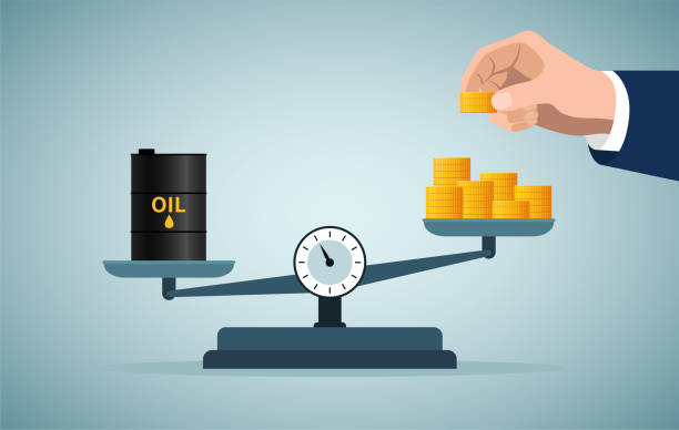 ilustraciones, imágenes clip art, dibujos animados e iconos de stock de aumento de los precios del petróleo - gasoline fossil fuel dollar sign fuel and power generation