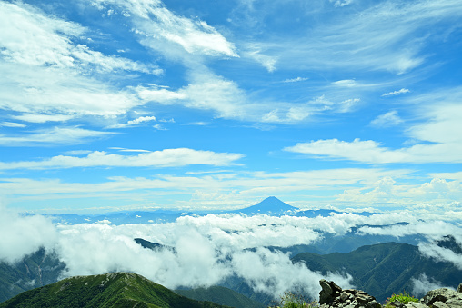 The view from top of Mt.Kitadake, Yamanashi, Japan (Aug-2022)