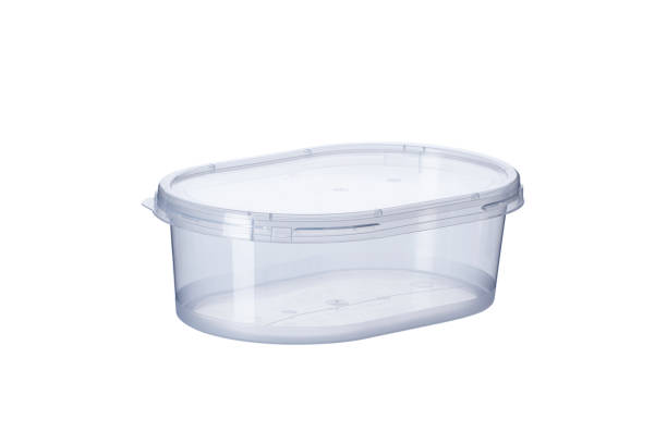 istock transparent oval container with transparent lid - 1000 ml, plastic containers on white background , food plastic box isolated on white, product packaging for foodstuff or paints, adhesives, primers 1431966221