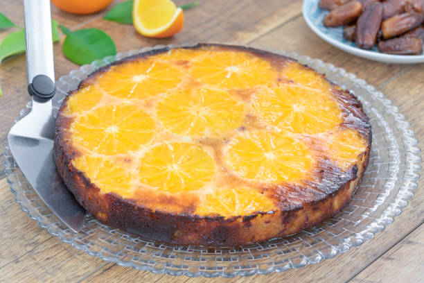 istock Homemade upside down orange date cake 1431967192