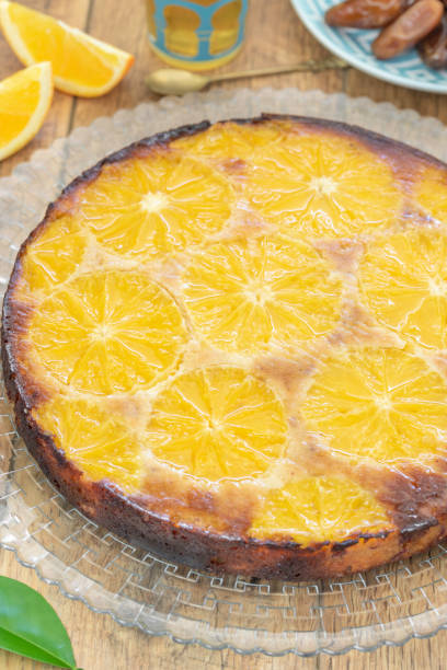 istock Homemade upside down orange date cake 1431967452