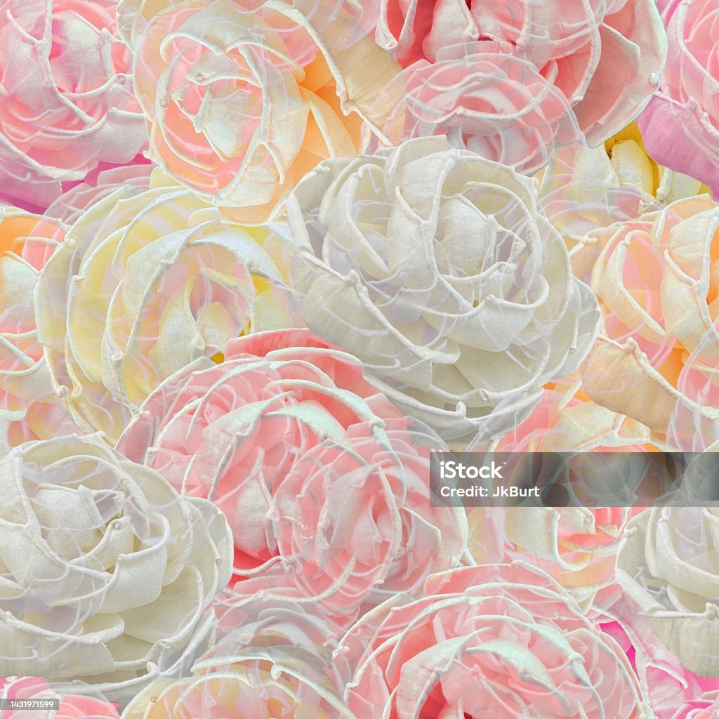 Rose Repeat Seamless Pattern Stock Illustration - Download Image Now ...