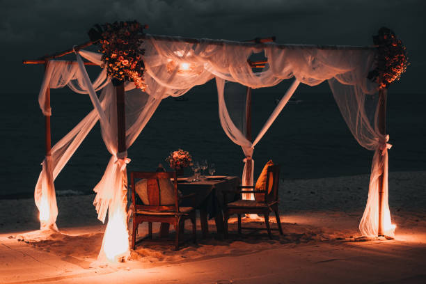 istock Romantic oceanside restaurant for a sunset date on Koh Samui 1431973087