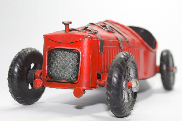 istock Vintage red toy racing car 1431978902