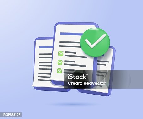 istock 3d documents clipboard task management todo checklist, efficient work on project plan finances, education or medical 1431988127