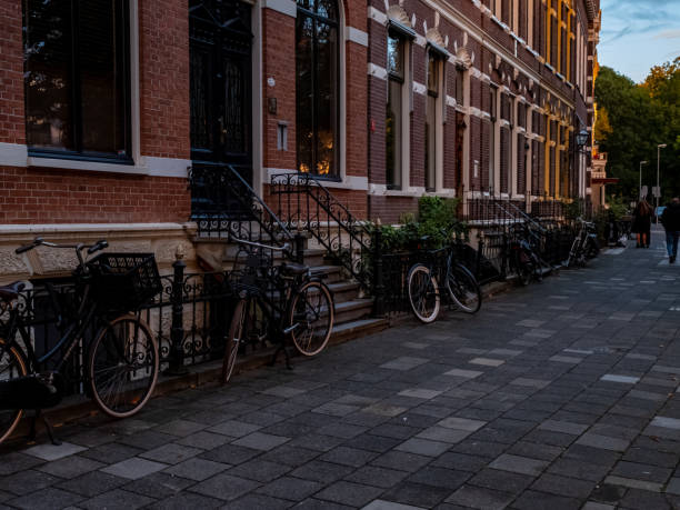 istock Groningen streets and parked bikes. 1431990276