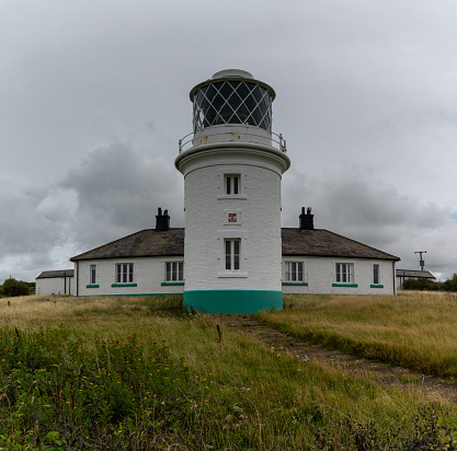 view of the St Bees Ligthouse in northern England