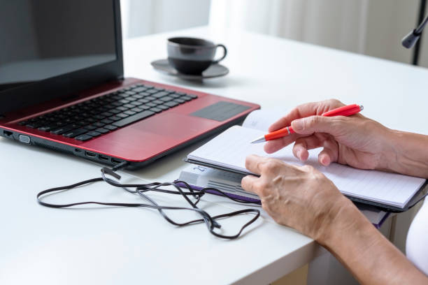 istock Senior woman online learning 1431999119