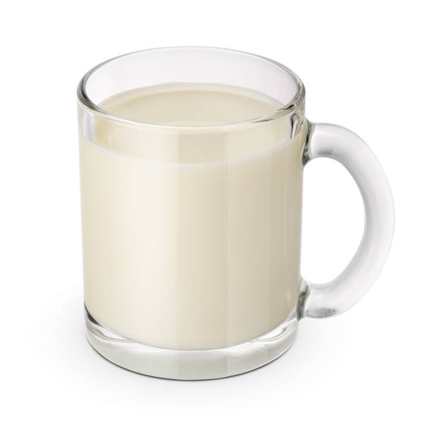 istock Glass mug with milk isolated on white. 1432004399