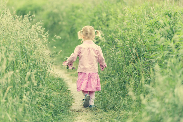 istock Cute little girl on the meadow 1432005287