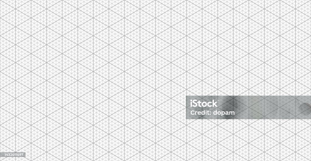 Isometric Grid Seamless Pattern Triangle Graph Paper Hexagonal And ...
