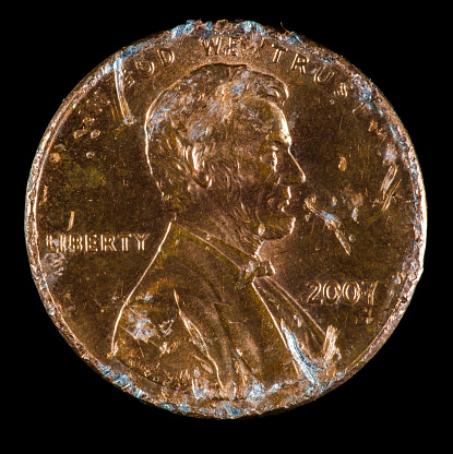 2007 plain US Lincoln cent  minted in Philadelphia