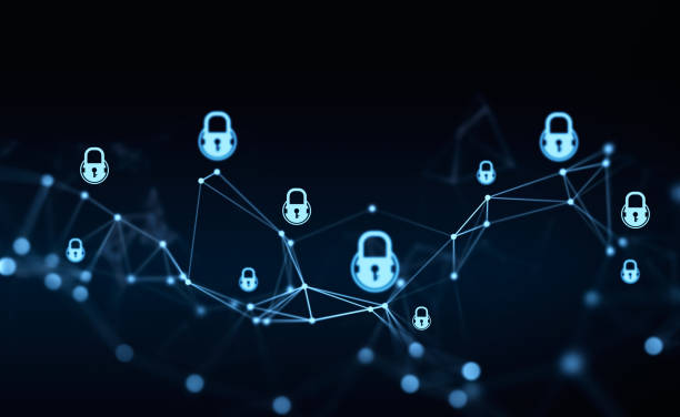 istock Cybersecurity hologram and network circuit, privacy and protection 1432014559
