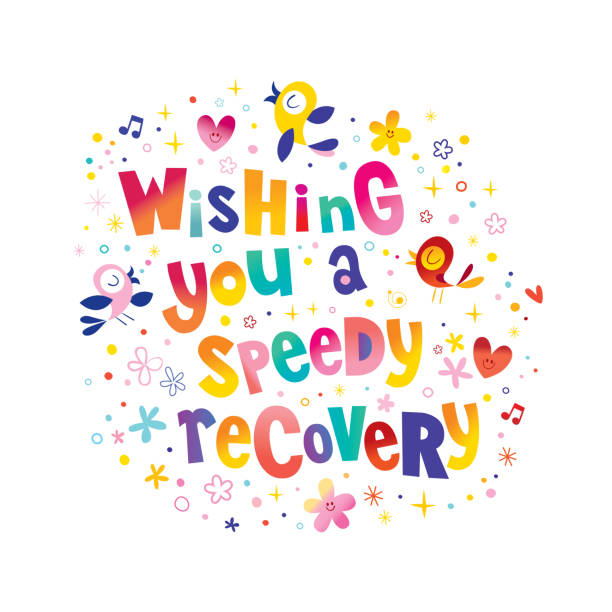 stockillustraties, clipart, cartoons en iconen met wishing you a speedy recovery - beterschap