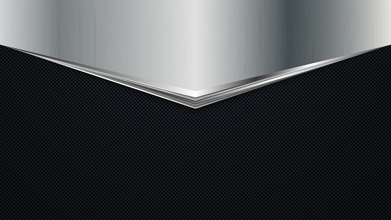 Black and silver metal texture background. Vector illustration EPS10