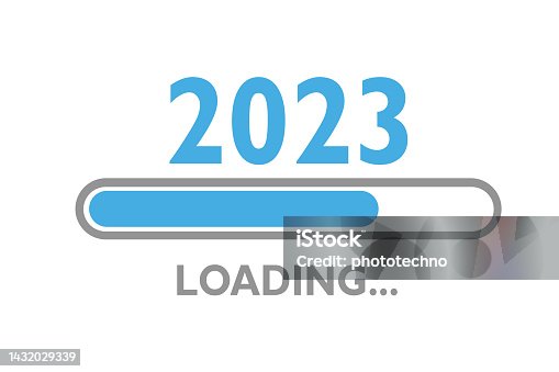 istock Loading New Year 2023 on White Background 1432029339