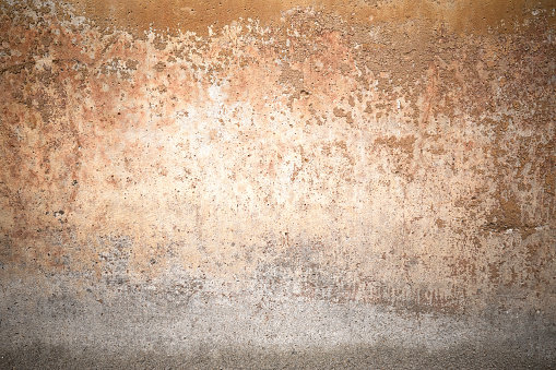 Texture background wall beige yellow colors, full frame