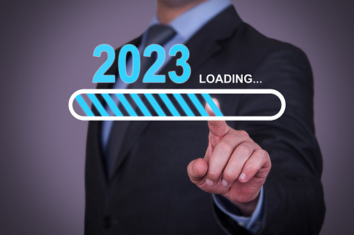 Loading New Year 2023 on Visual Screen