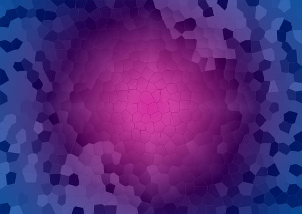 Abstract wallpaper composed of triangles. Blue and Pink Mosaics