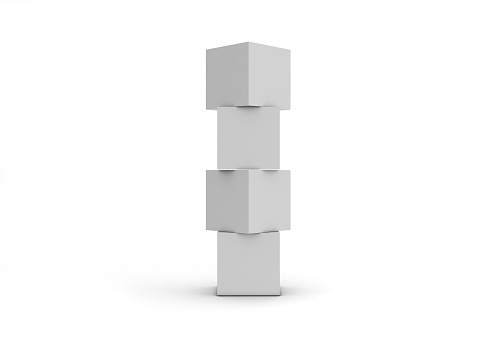 White cube podium