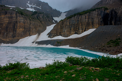 A glacier in Glacier National Park, Montana