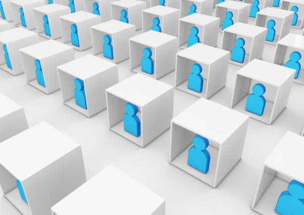 istock 3D illustration of various collaborators or students teaming inside boxes as people icons 1432042640
