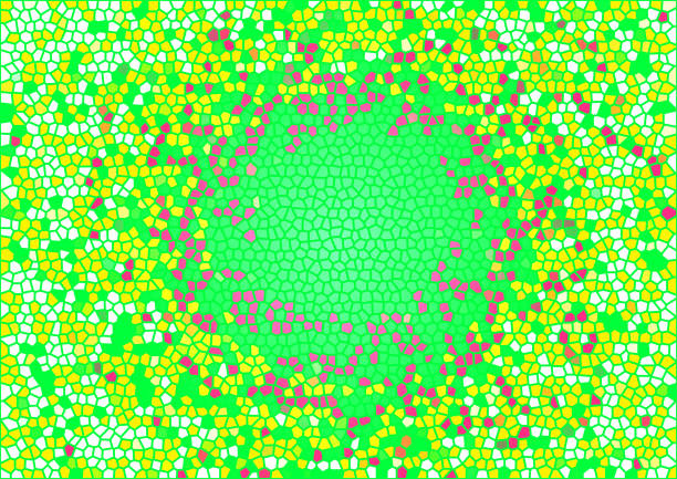 Colored background. Colorful, circular and floral abstract background. Background with mosaic effect. Modern abstract background.